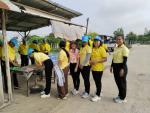 ร่วมทำความสะอาดล้างตลาดนัดวัน จันทร์และเก็บขยะ ตลาดทุ่งขนาน
